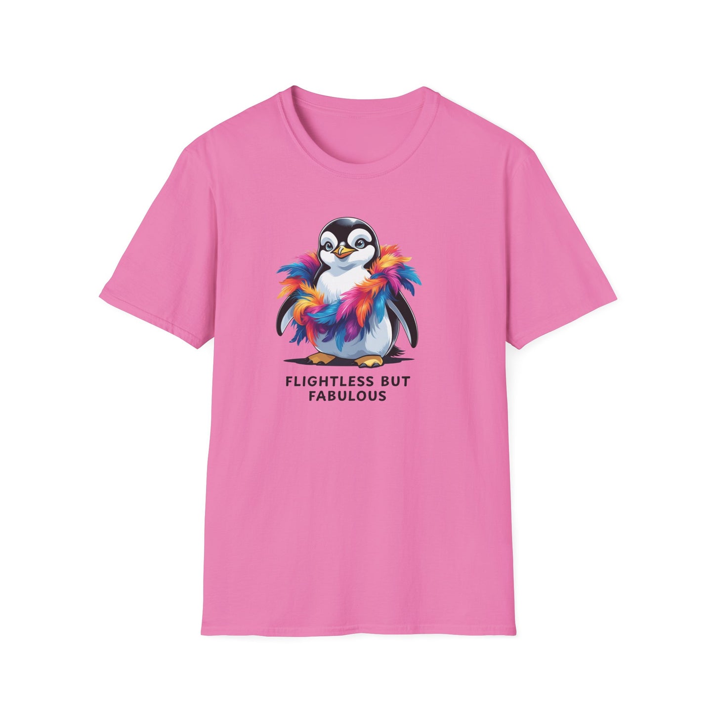 Flightless Yet Fabulous Penguin T-Shirt, Cute Animal Tees, Unisex Graphic Tee, Fun Gift for Animal Lovers, Birthday or Celebration Apparel
