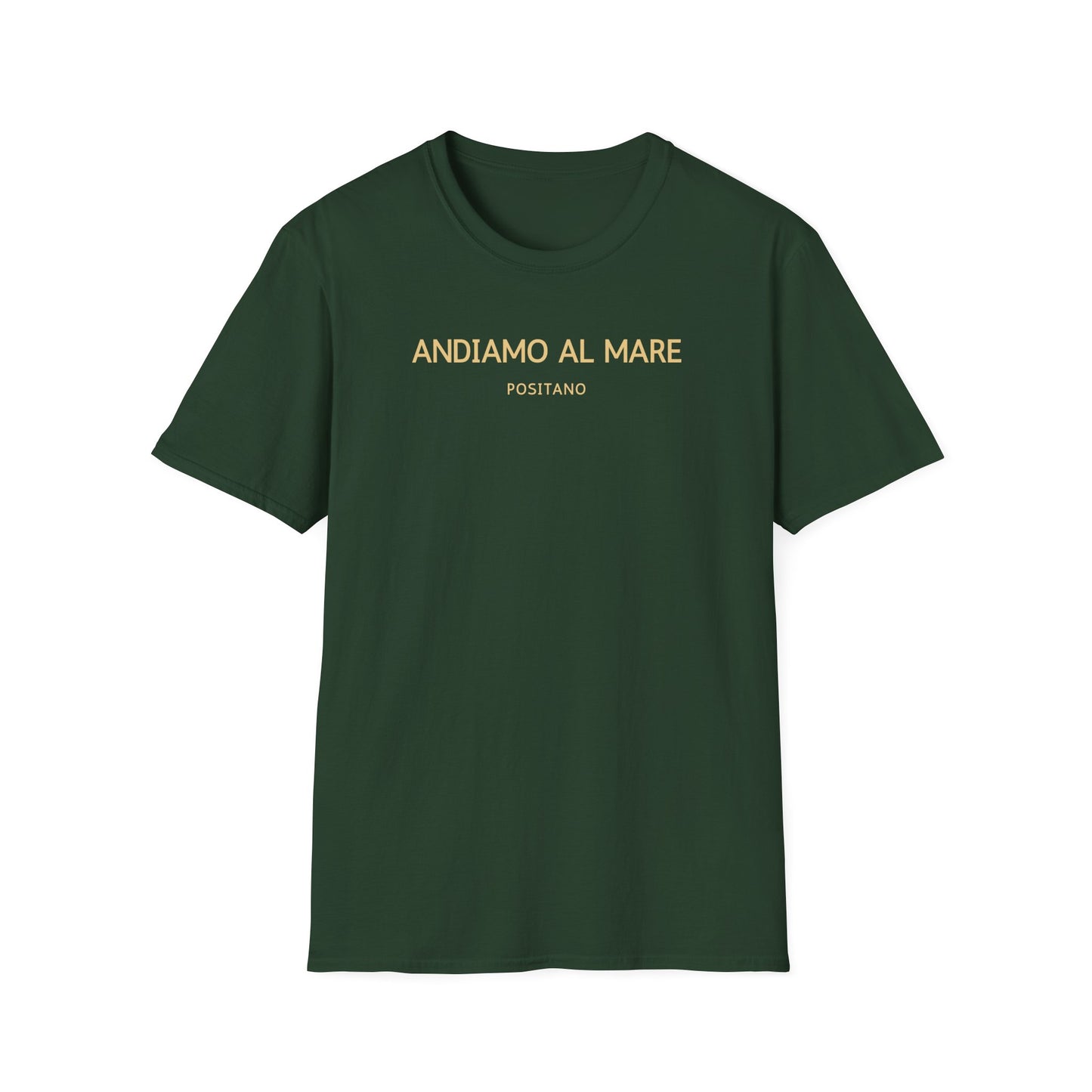 Summer Vibes Unisex T-Shirt, Beach Shirt, Vacation Tee, Travel Apparel, Gift for Him/Her, Andiamo Al Mare Design Positano
