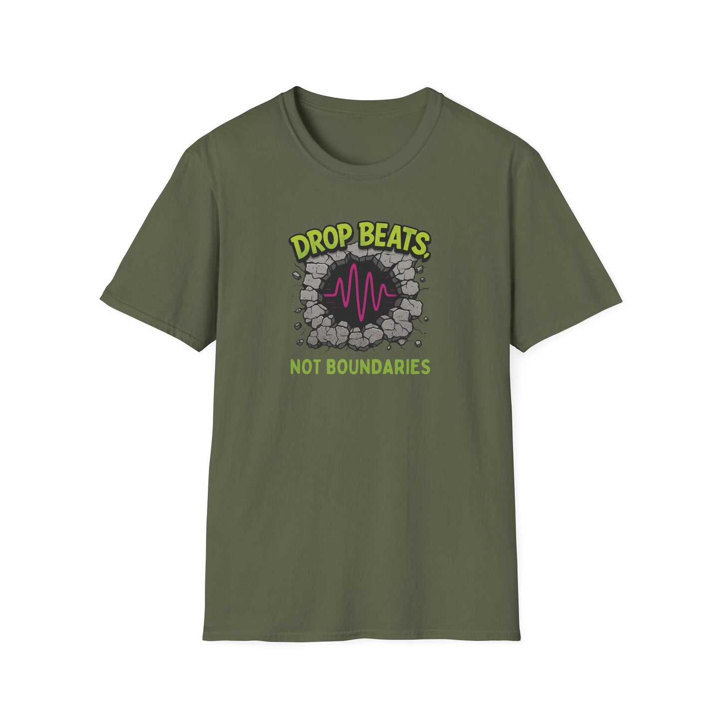Drop Beats Unisex Softstyle T-Shirt - Music Lover Tee, Festival Wear, Graphic Shirt, Gift for DJs, Casual Style