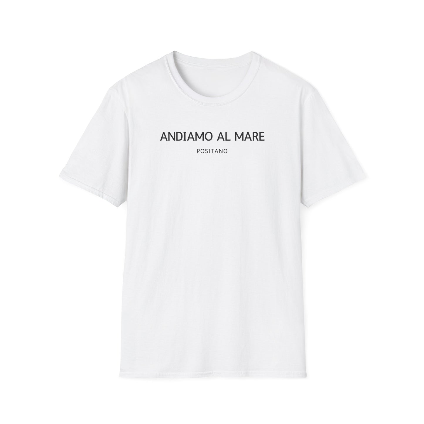Summer Vibes Unisex T-Shirt, Beach Shirt, Vacation Tee, Travel Apparel, Gift for Him/Her, Andiamo Al Mare Design Positano