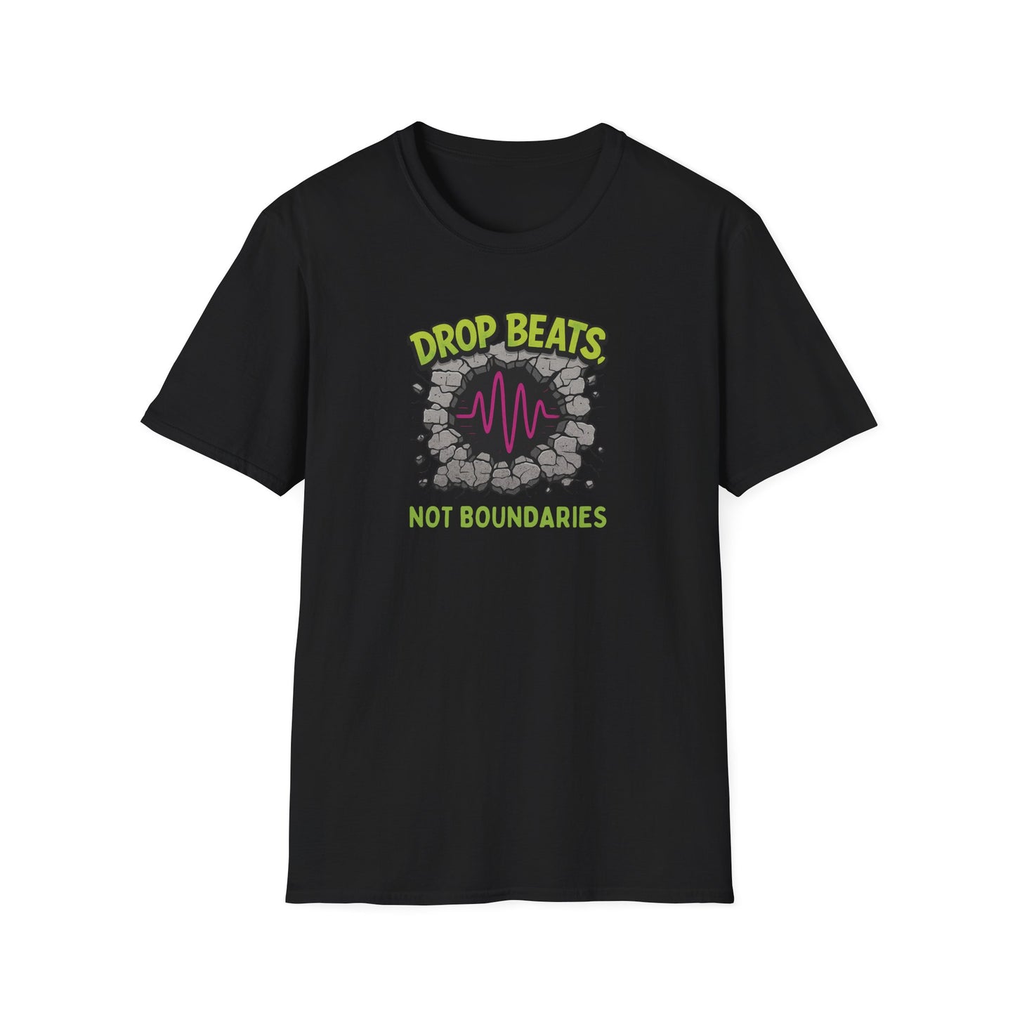Drop Beats Unisex Softstyle T-Shirt - Music Lover Tee, Festival Wear, Graphic Shirt, Gift for DJs, Casual Style