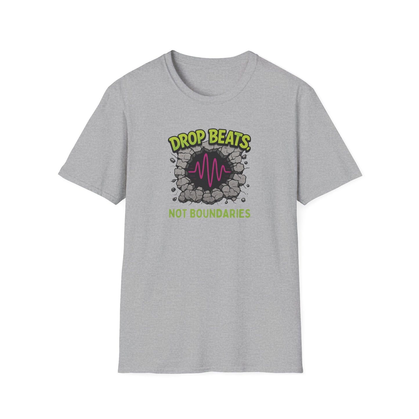 Drop Beats Unisex Softstyle T-Shirt - Music Lover Tee, Festival Wear, Graphic Shirt, Gift for DJs, Casual Style