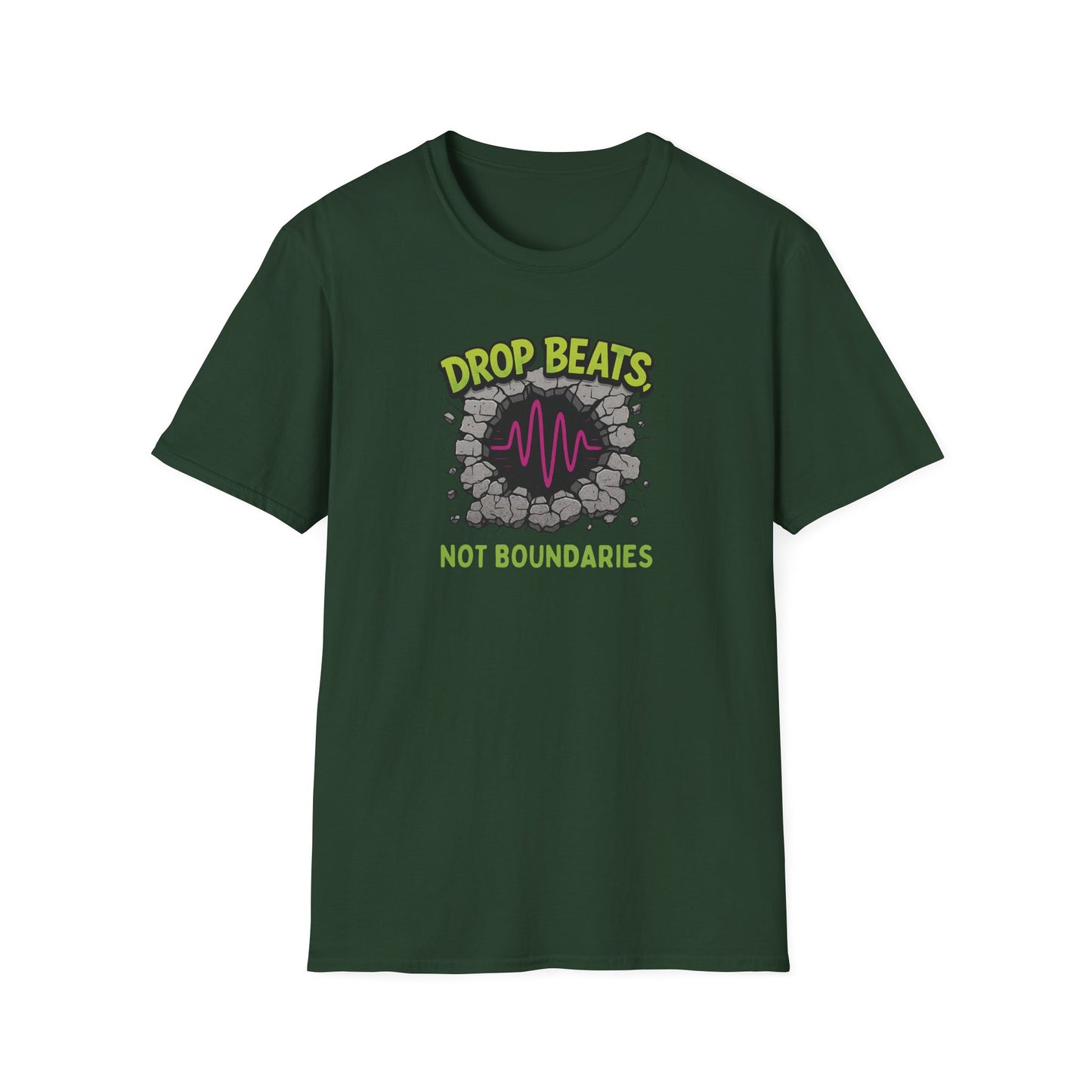 Drop Beats Unisex Softstyle T-Shirt - Music Lover Tee, Festival Wear, Graphic Shirt, Gift for DJs, Casual Style
