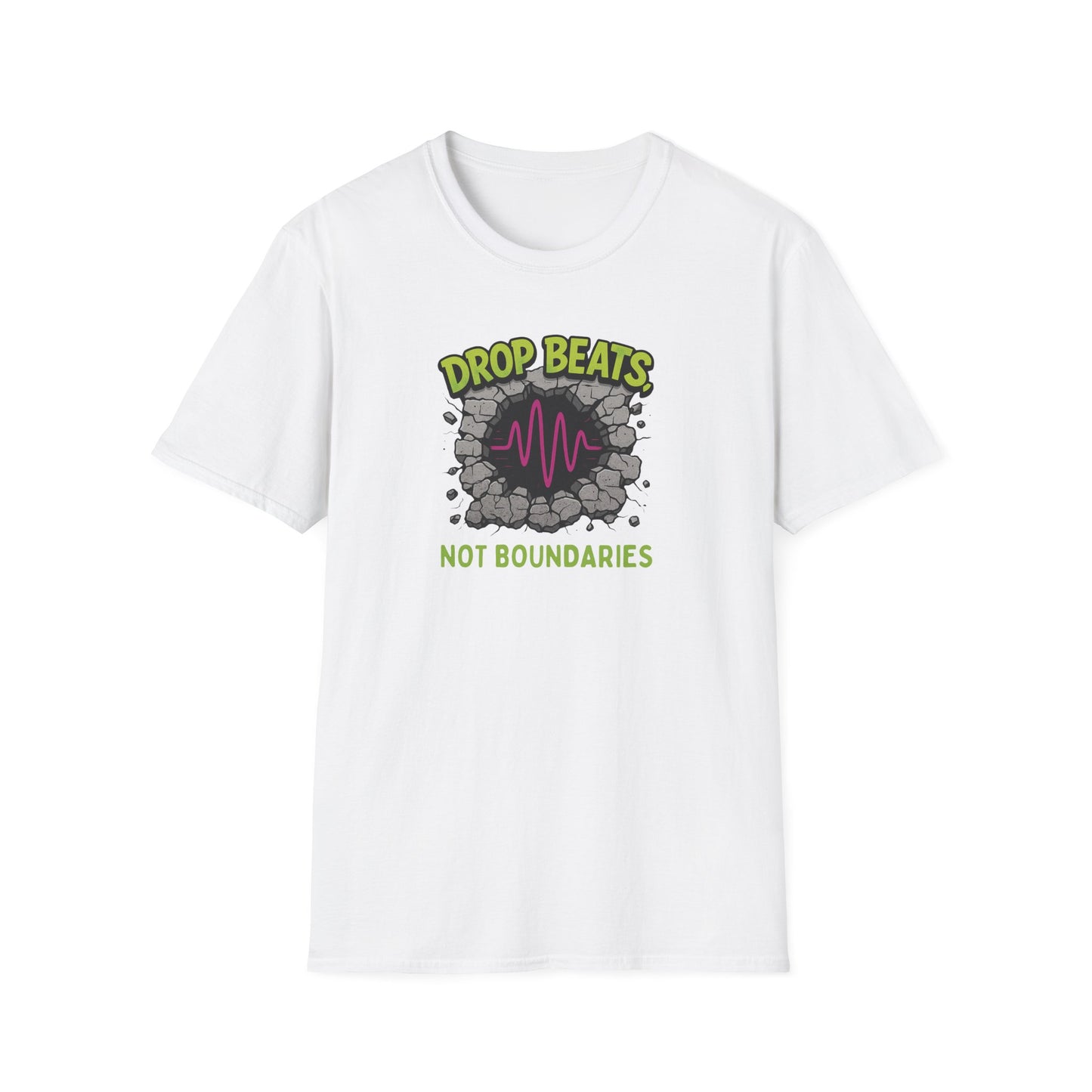 Drop Beats Unisex Softstyle T-Shirt - Music Lover Tee, Festival Wear, Graphic Shirt, Gift for DJs, Casual Style