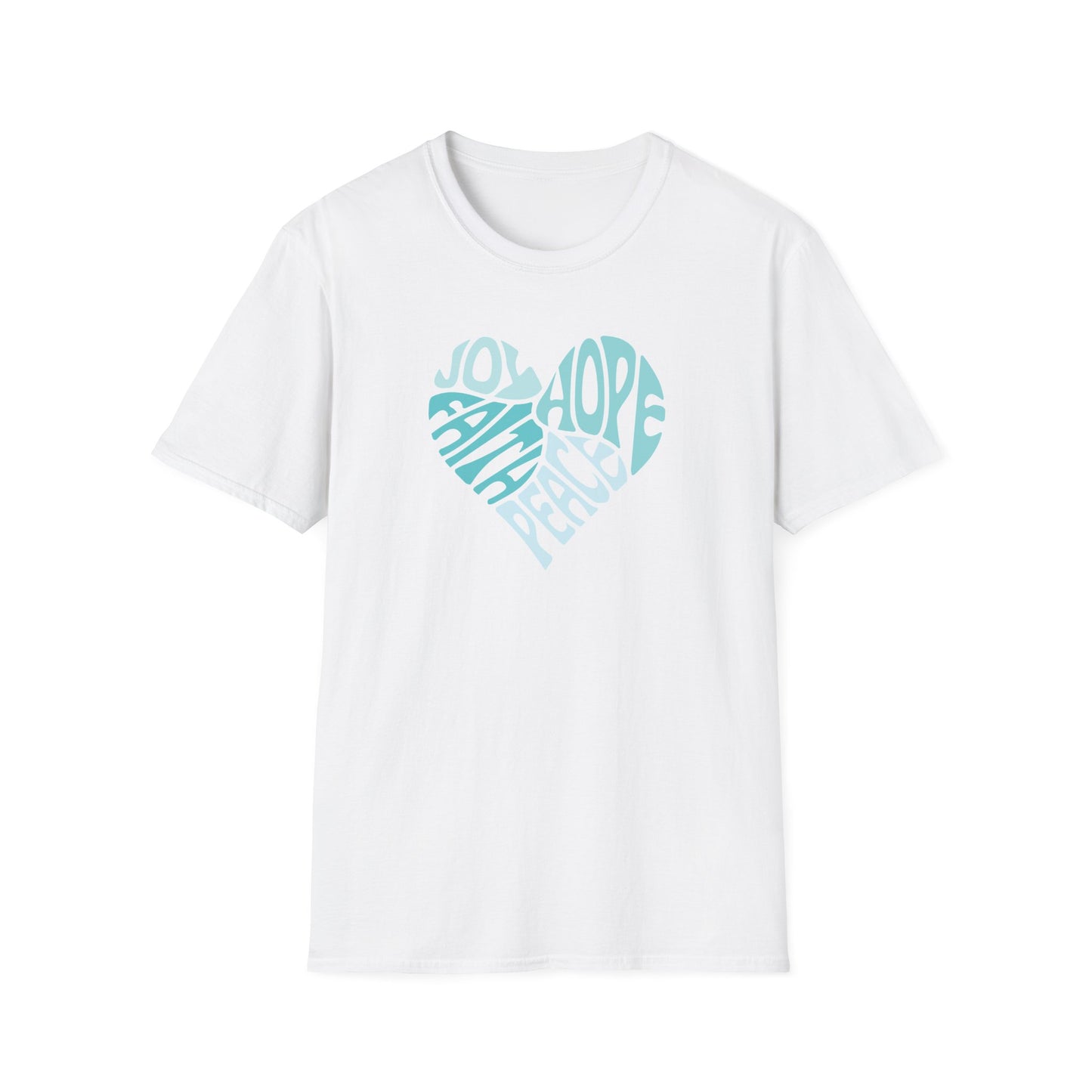 Joy, Hope, Faith, Peace Heart  T-Shirt