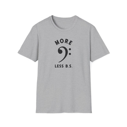Unisex Softstyle T-Shirt with 'More Less B.S.' Design - Casual Tee for Everyday Wear, Gift for Friends, Motivational Quote Shirt, [...]