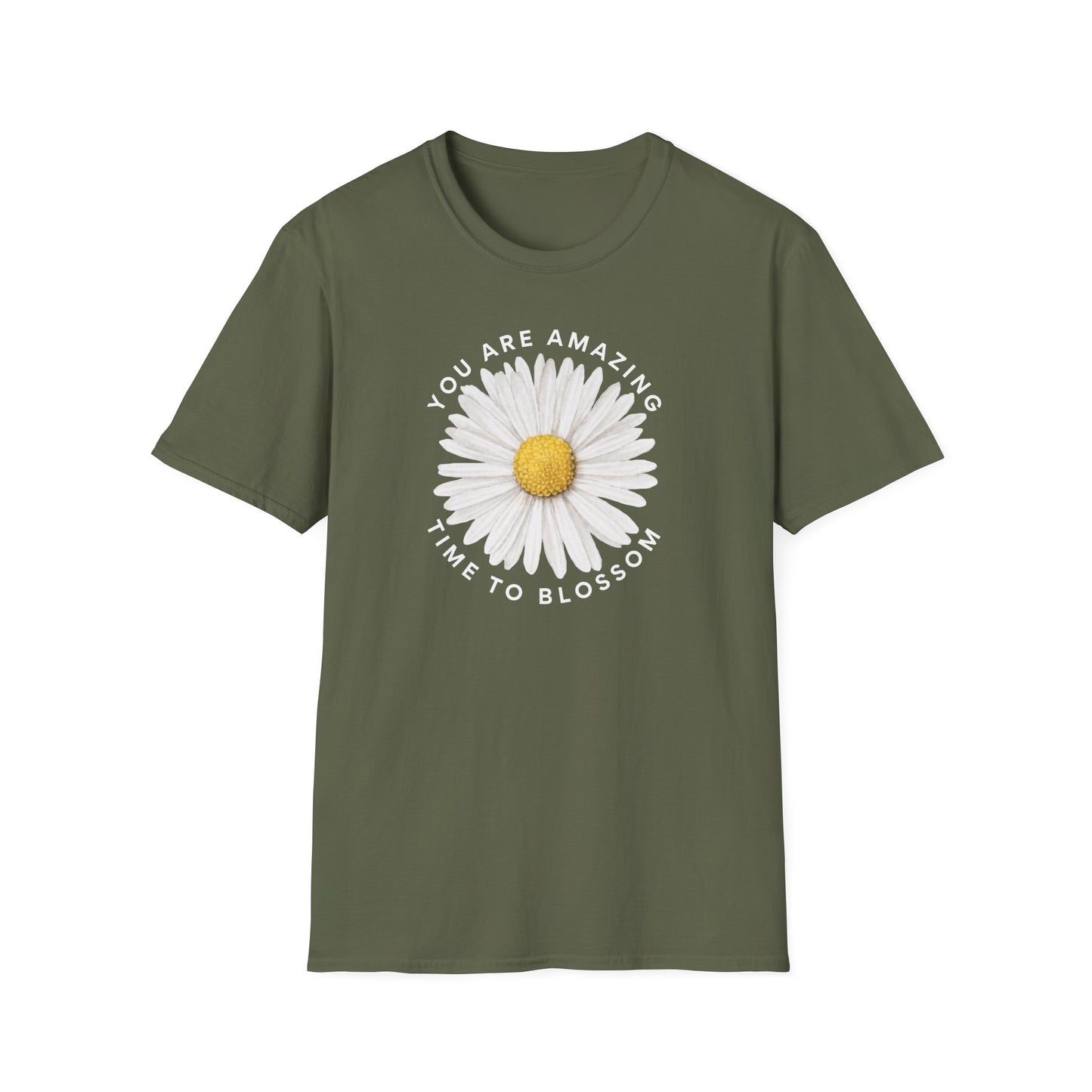 You Are Amazing Daisy T-Shirt | Unisex Softstyle Tee for Motivational Gifts, Spring Fashion, Self-Love and Affirmation Wear