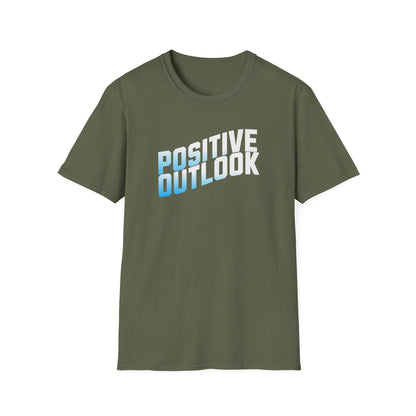 Positive Outlook Unisex Softstyle T-Shirt, Motivational Tee, Positive Vibes Shirt, Casual Wear, Gift for Friends, Wellness Apparel