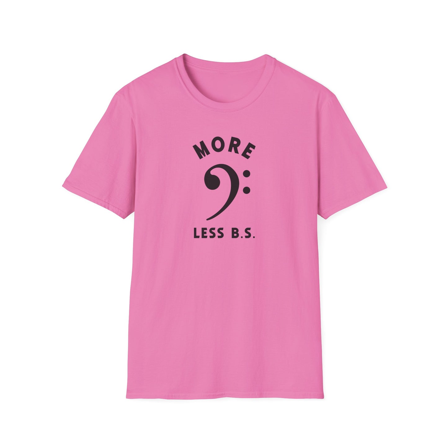 Unisex Softstyle T-Shirt with 'More Less B.S.' Design - Casual Tee for Everyday Wear, Gift for Friends, Motivational Quote Shirt, [...]