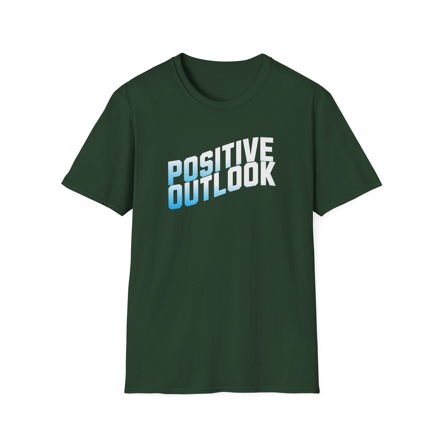 Positive Outlook Unisex Softstyle T-Shirt, Motivational Tee, Positive Vibes Shirt, Casual Wear, Gift for Friends, Wellness Apparel