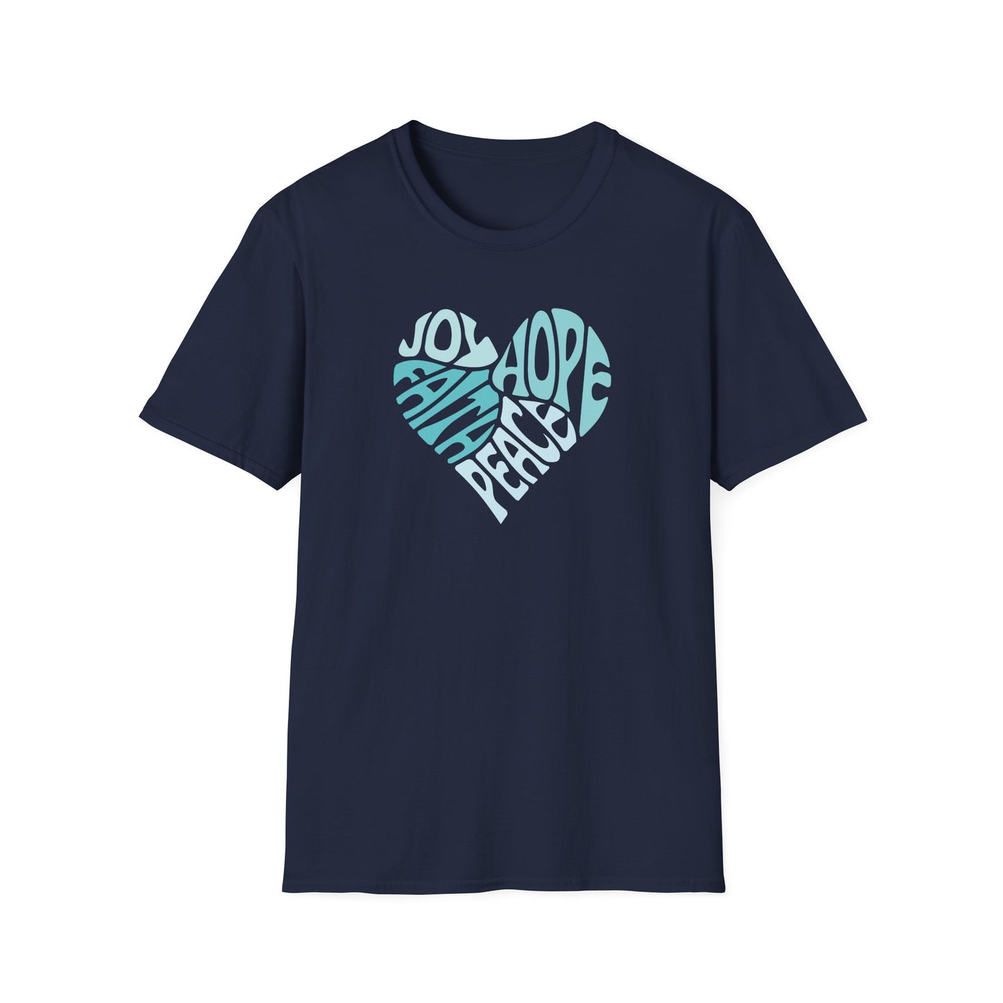 Joy, Hope, Faith, Peace Heart  T-Shirt