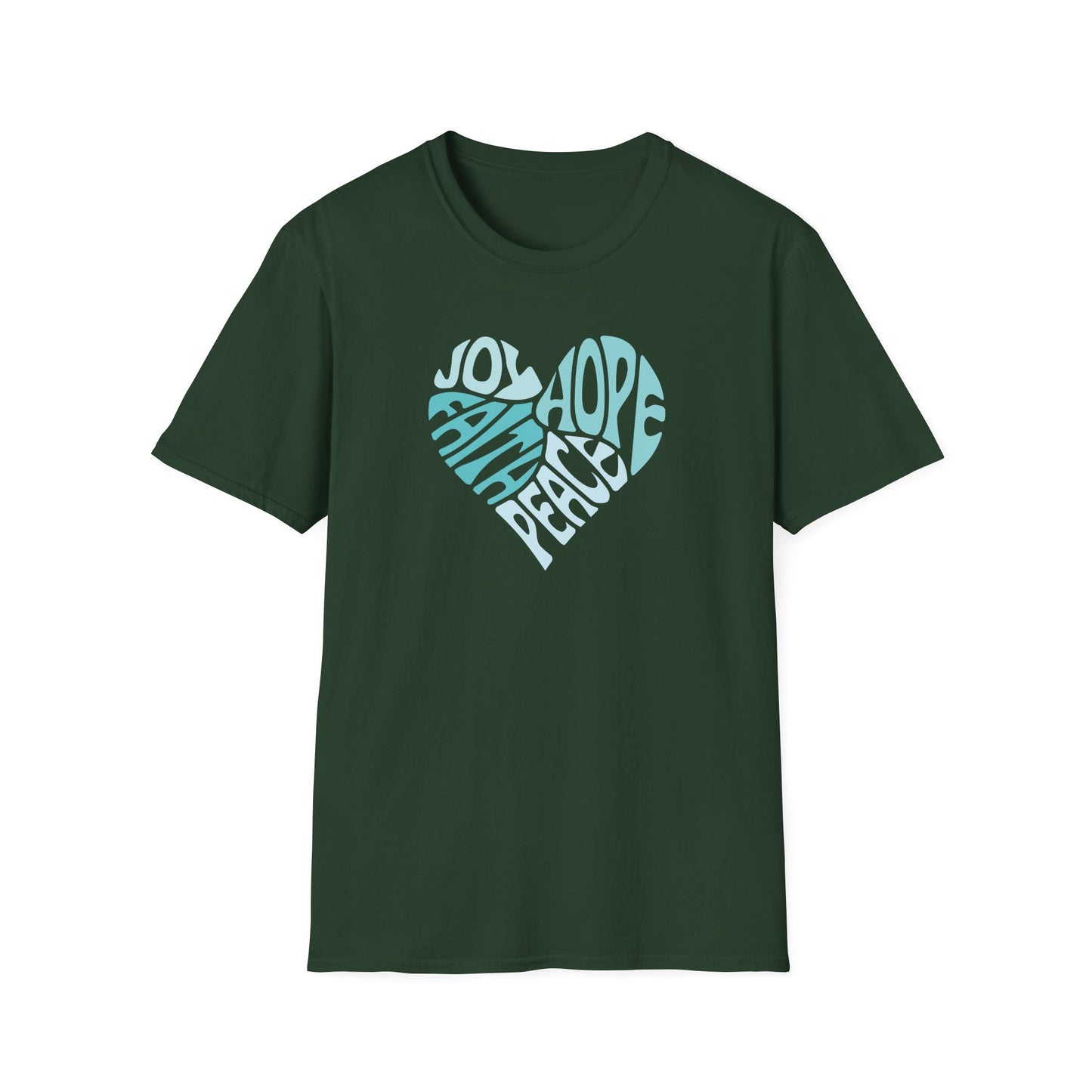Joy, Hope, Faith, Peace Heart  T-Shirt