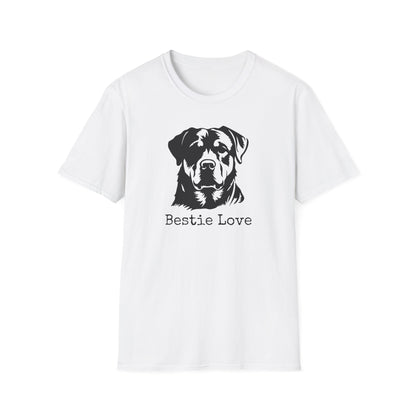 Rottweiler Bestie Love T-Shirt, Dog Lover Gift, Pet-Themed Apparel, Unisex Tee, Animal Lover Shirt, Casual Wear