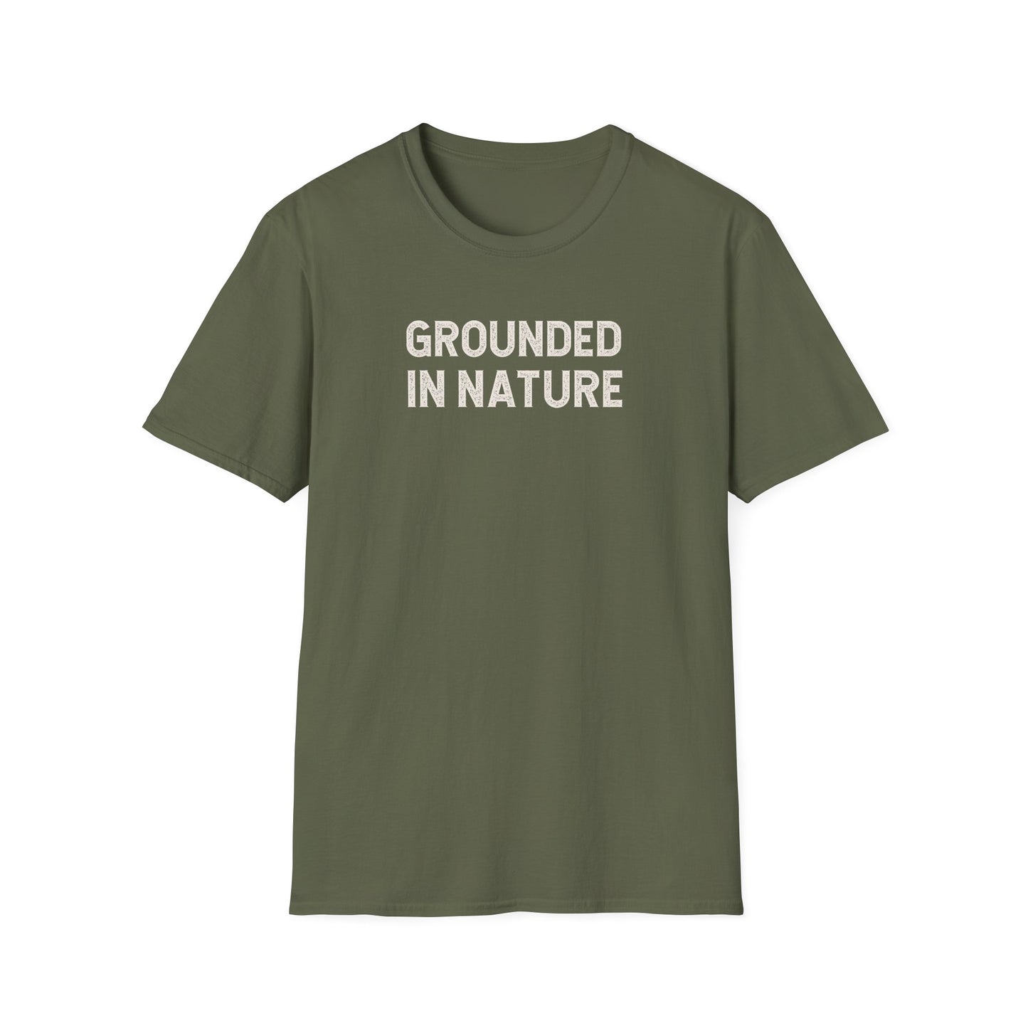 Grounded in Nature Unisex Softstyle T-Shirt, Eco-Friendly Gift, Nature Lover Tee, Casual Wear, Outdoor Adventure Shirt
