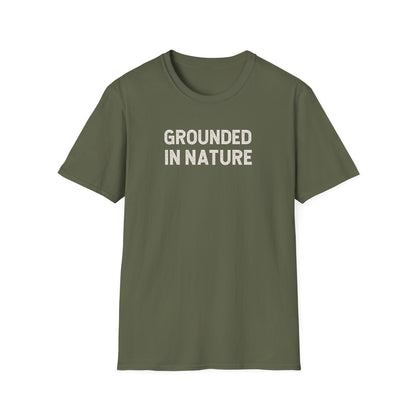 Grounded in Nature Unisex Softstyle T-Shirt, Eco-Friendly Gift, Nature Lover Tee, Casual Wear, Outdoor Adventure Shirt
