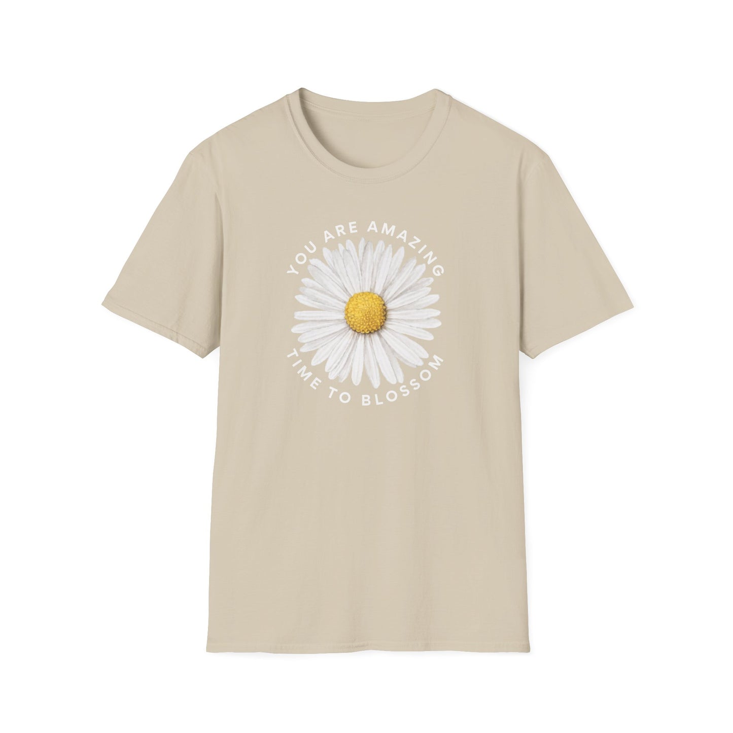 You Are Amazing Daisy T-Shirt | Unisex Softstyle Tee for Motivational Gifts, Spring Fashion, Self-Love and Affirmation Wear