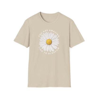 You Are Amazing Daisy T-Shirt | Unisex Softstyle Tee for Motivational Gifts, Spring Fashion, Self-Love and Affirmation Wear
