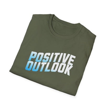 Positive Outlook Unisex Softstyle T-Shirt, Motivational Tee, Positive Vibes Shirt, Casual Wear, Gift for Friends, Wellness Apparel