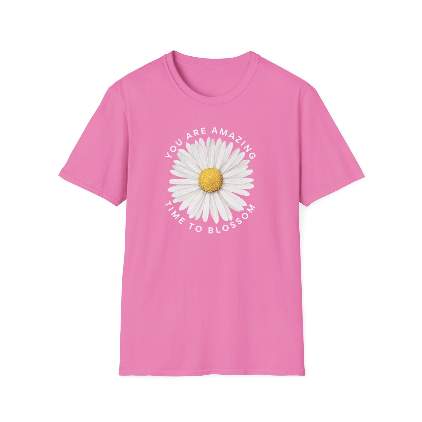 You Are Amazing Daisy T-Shirt | Unisex Softstyle Tee for Motivational Gifts, Spring Fashion, Self-Love and Affirmation Wear