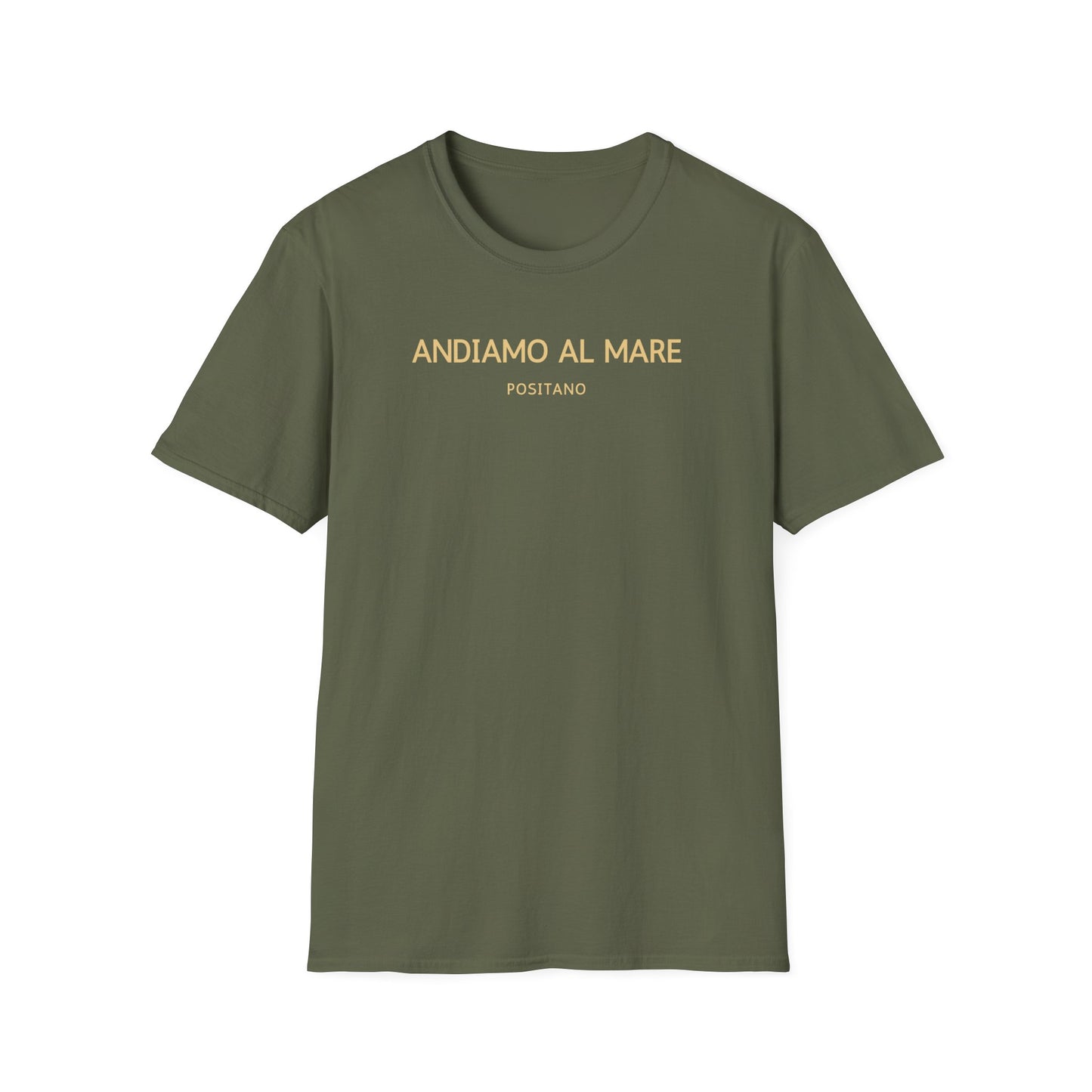 Summer Vibes Unisex T-Shirt, Beach Shirt, Vacation Tee, Travel Apparel, Gift for Him/Her, Andiamo Al Mare Design Positano
