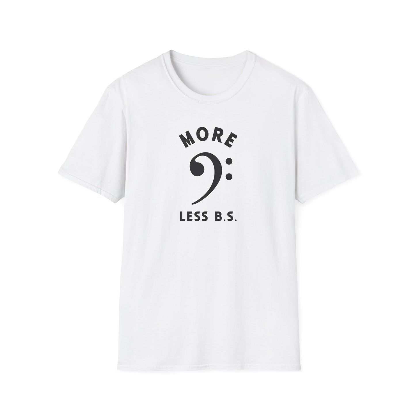 Unisex Softstyle T-Shirt with 'More Less B.S.' Design - Casual Tee for Everyday Wear, Gift for Friends, Motivational Quote Shirt, [...]