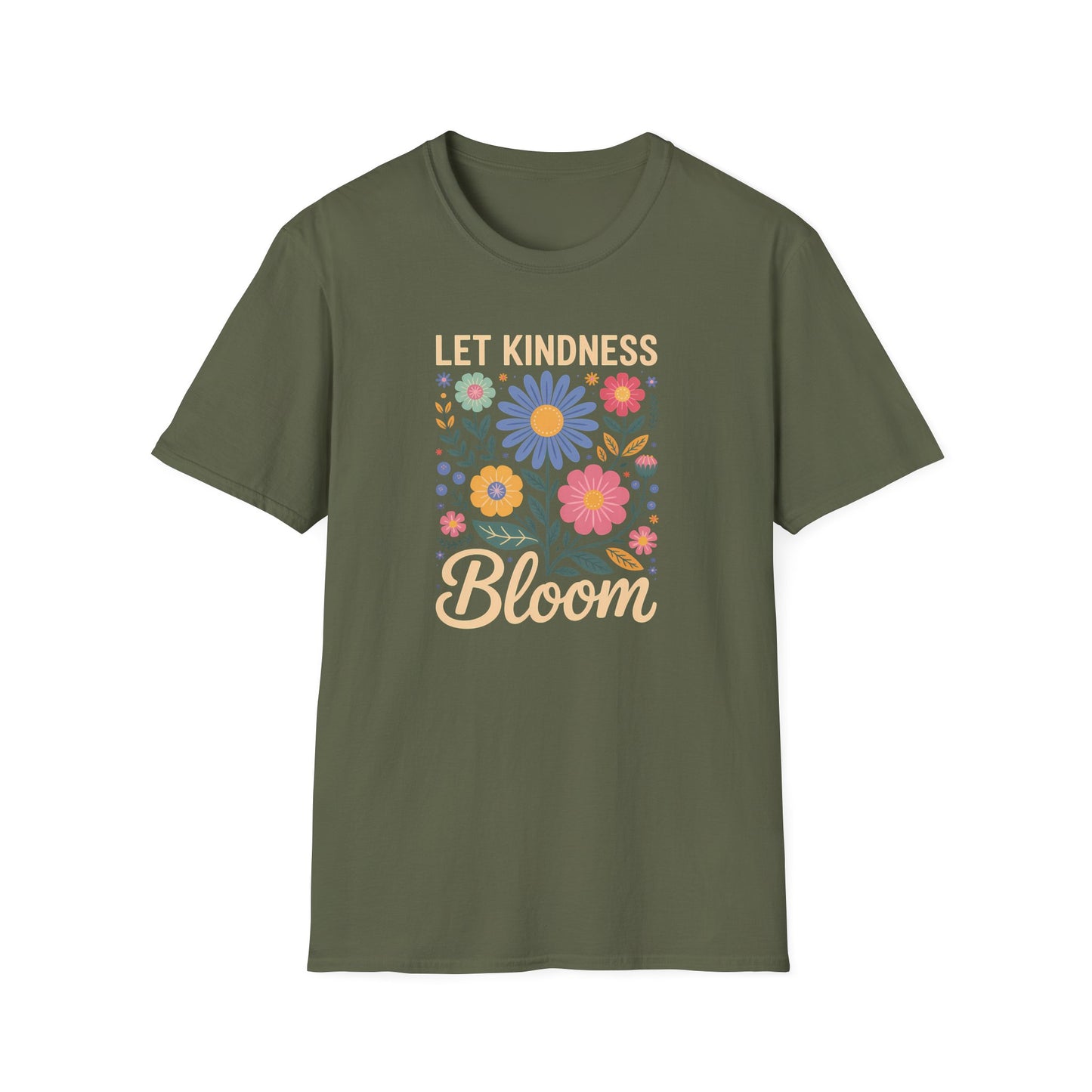Let Kindness Bloom Big Flowers T-Shirt