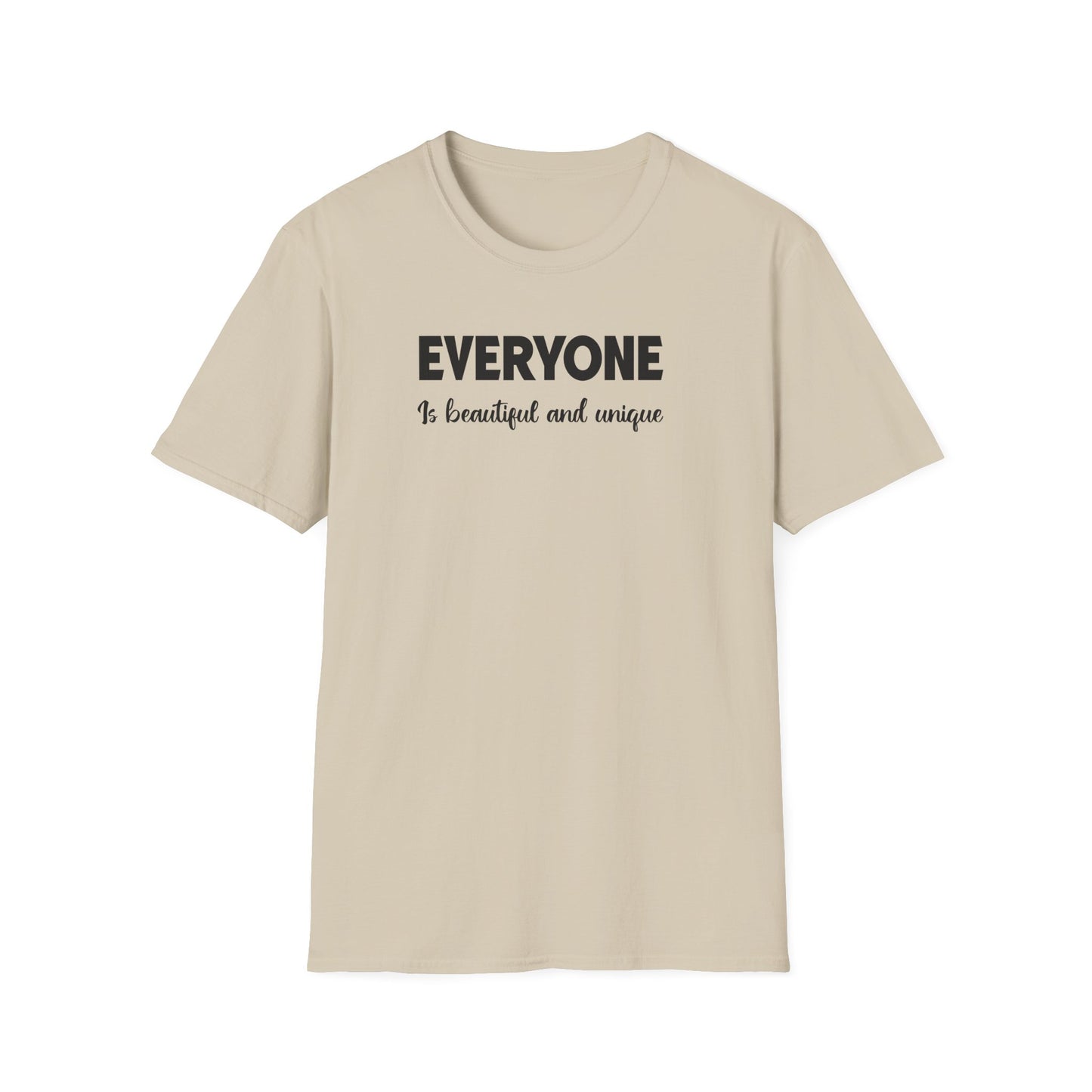 Everyone Is Beautiful Unisex Softstyle T-Shirt, Positive Message Tee, Gift for Friends, Inspirational Apparel, Everyday Casual Wear
