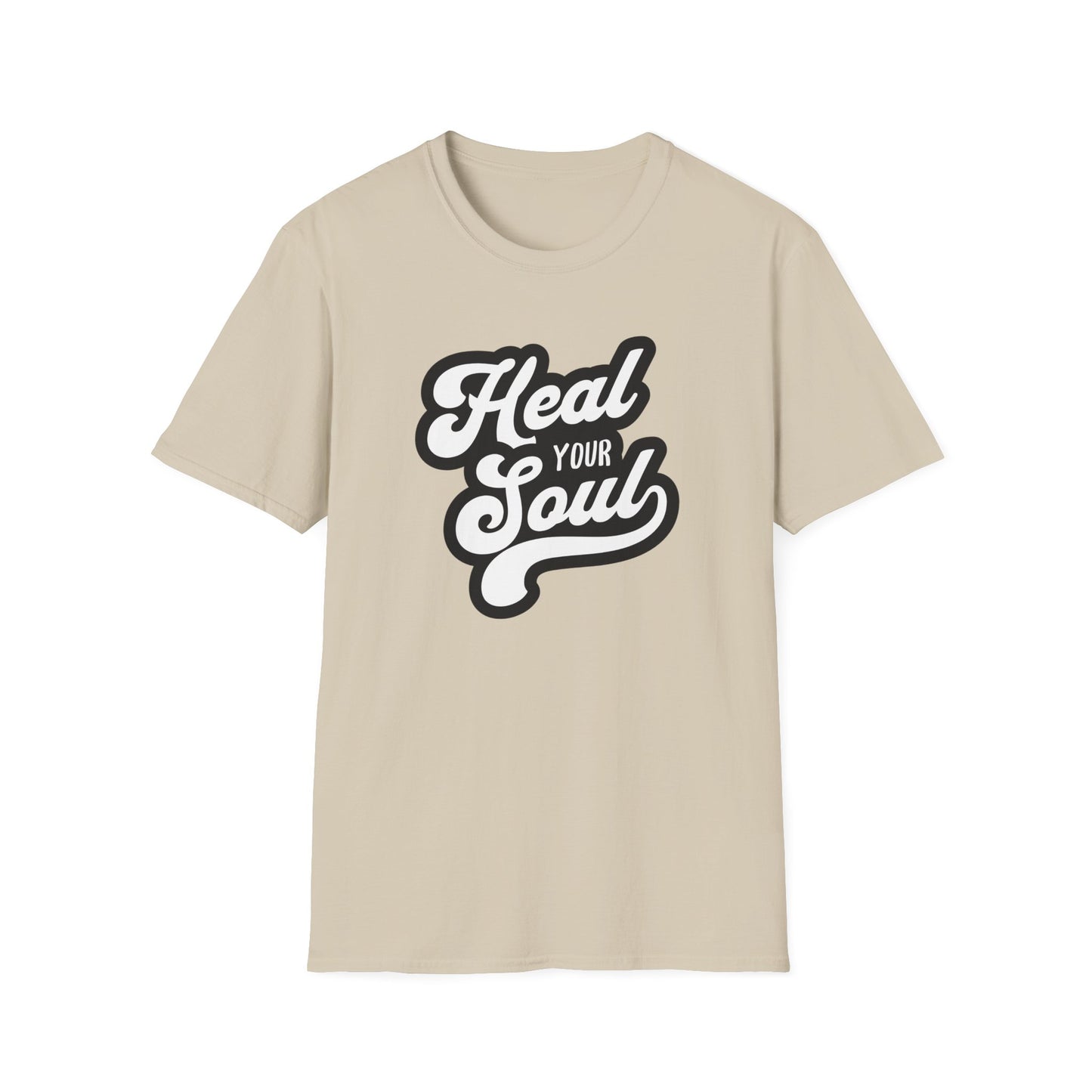 Heal Your Soul Unisex Softstyle T-Shirt, Motivational Tee, Gift for Soul Searchers, Relaxed Wear, Inspirational Apparel