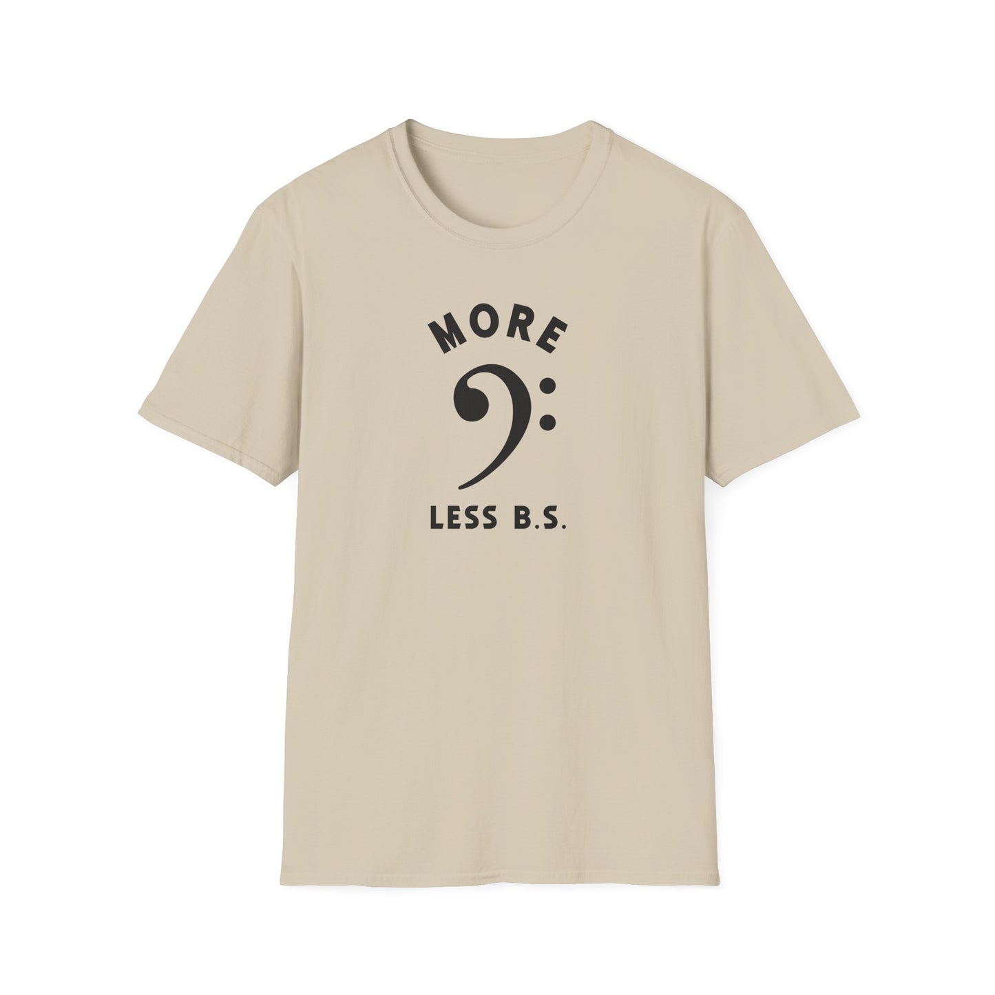 Unisex Softstyle T-Shirt with 'More Less B.S.' Design - Casual Tee for Everyday Wear, Gift for Friends, Motivational Quote Shirt, [...]