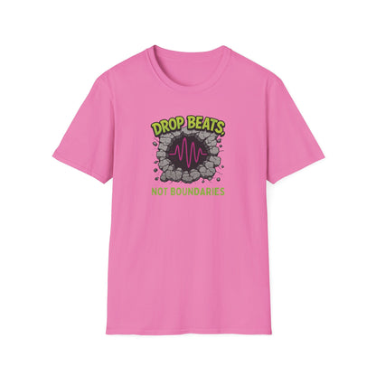 Drop Beats Unisex Softstyle T-Shirt - Music Lover Tee, Festival Wear, Graphic Shirt, Gift for DJs, Casual Style