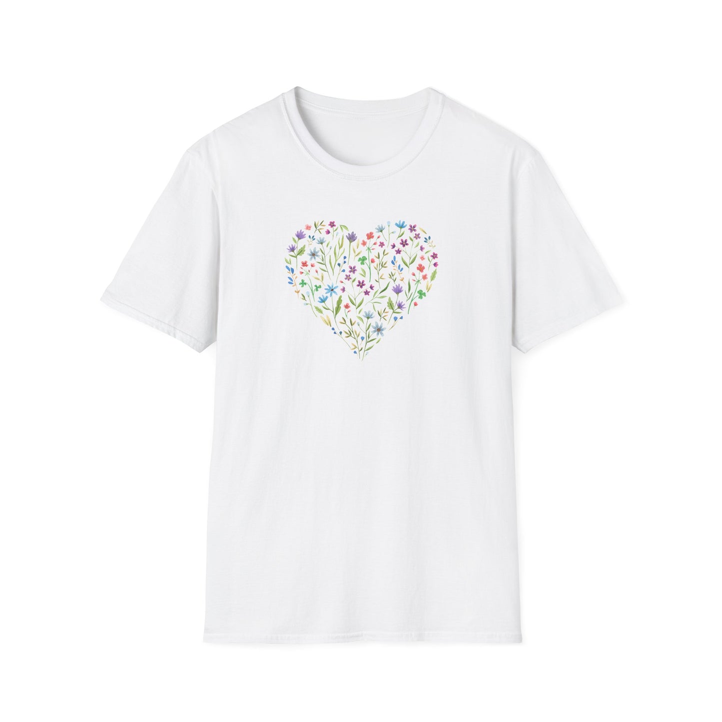 Wildflower Floral Love Heart T-Shirt