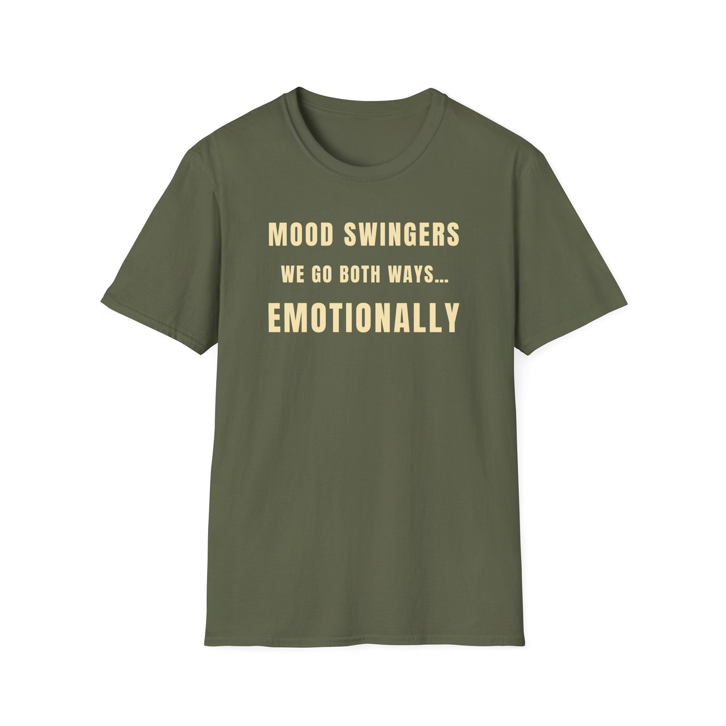 Mood Swingers Unisex Softstyle T-Shirt - Emotionally Funny Tee, Gift for Friends, Casual Wear, Humor Apparel, Unique Gift Idea