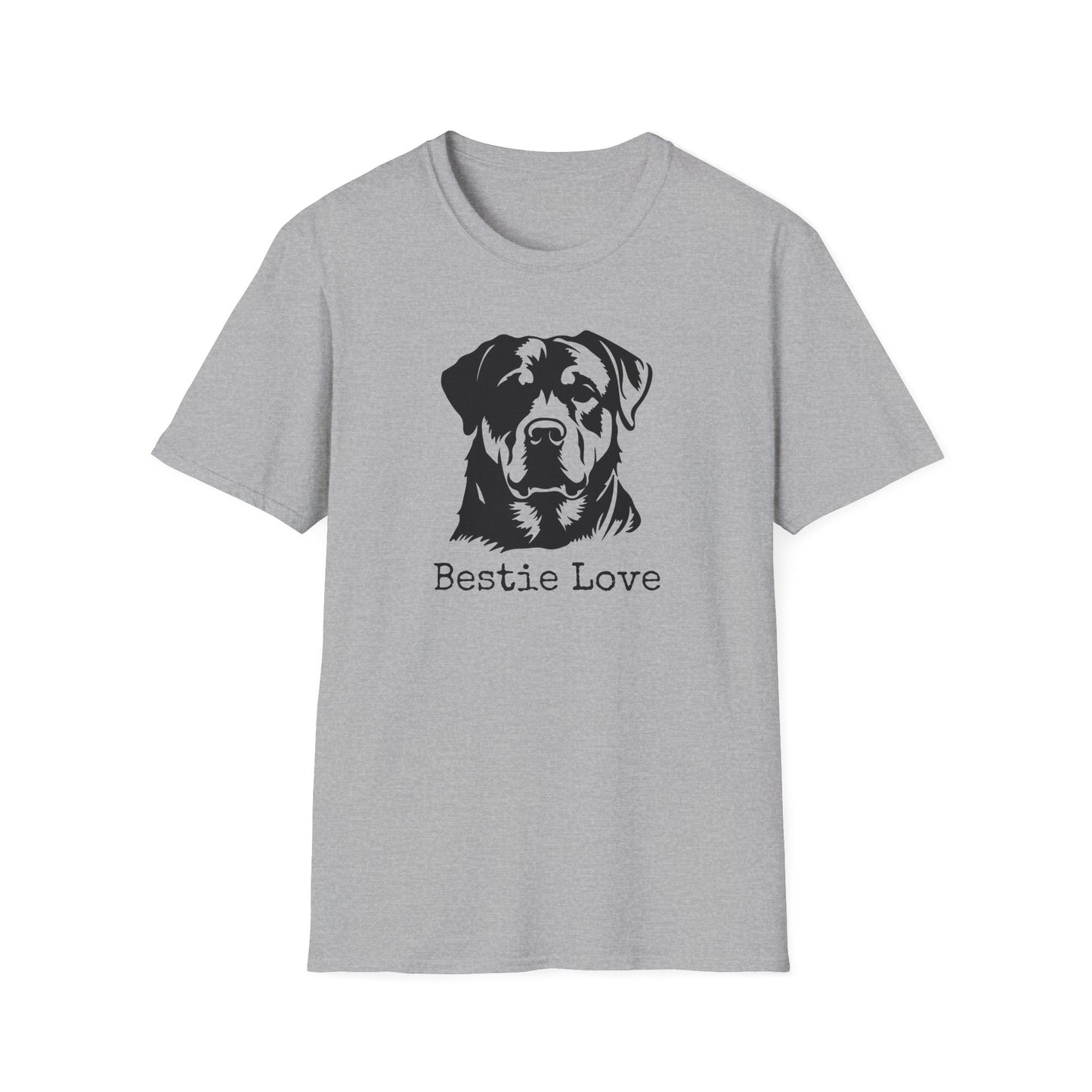 Rottweiler Bestie Love T-Shirt, Dog Lover Gift, Pet-Themed Apparel, Unisex Tee, Animal Lover Shirt, Casual Wear