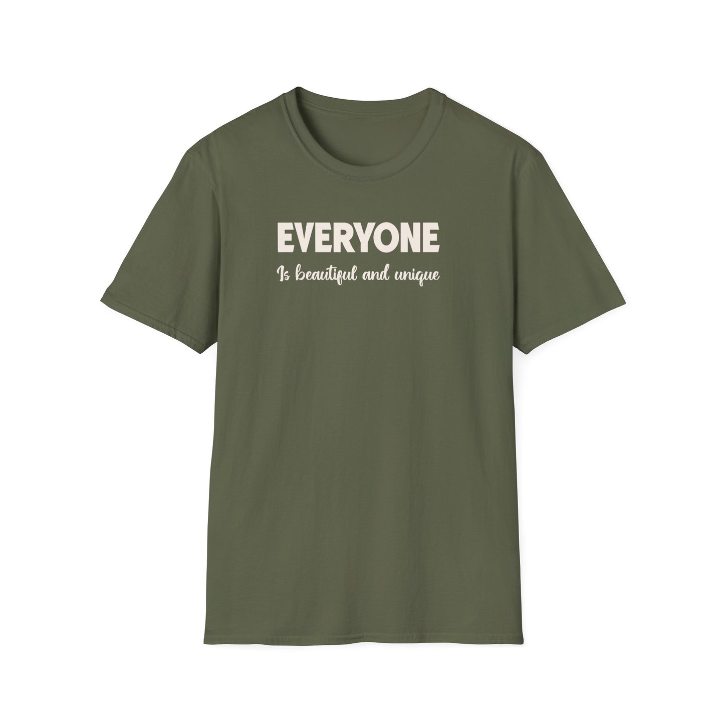 Everyone Is Beautiful Unisex Softstyle T-Shirt, Positive Message Tee, Gift for Friends, Inspirational Apparel, Everyday Casual Wear