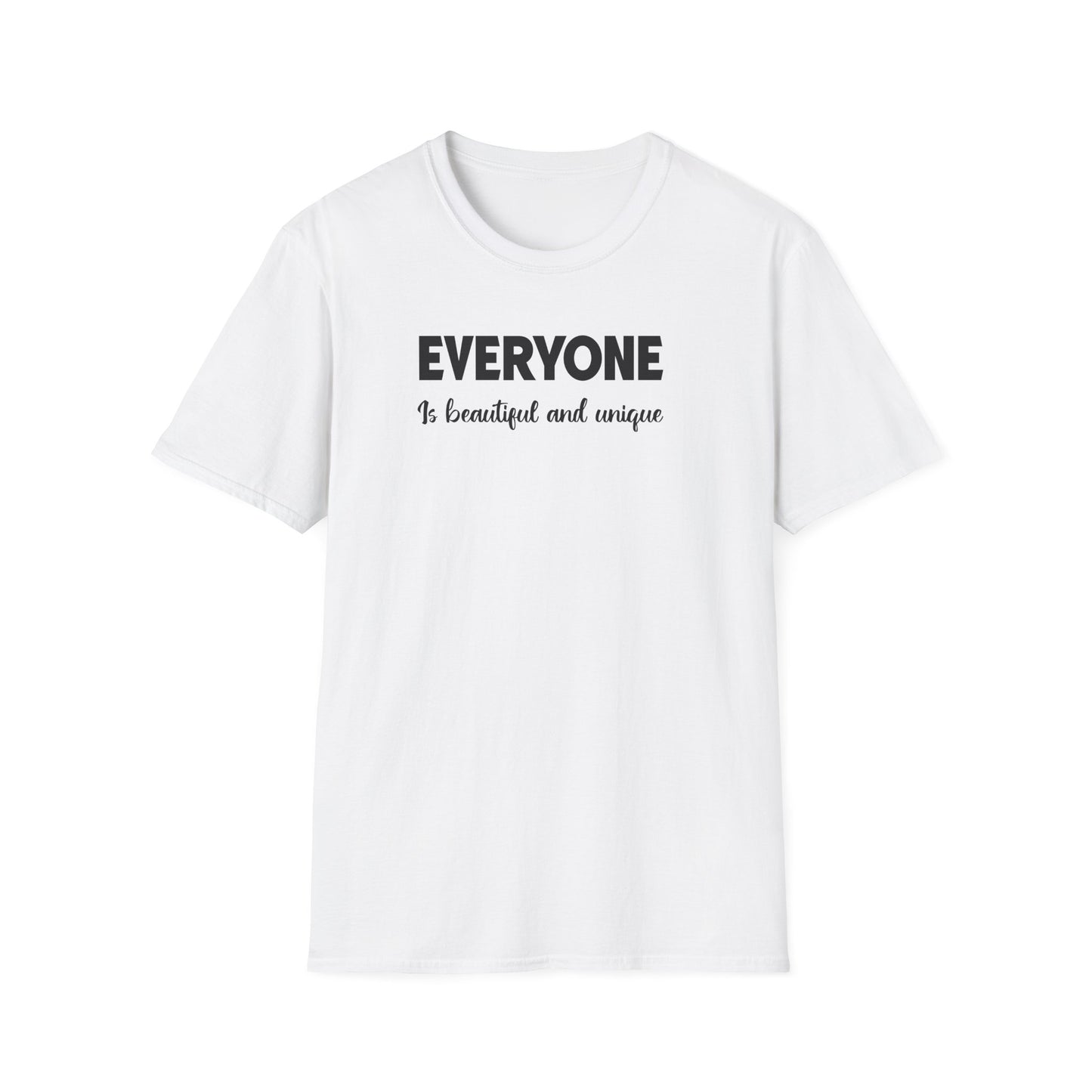 Everyone Is Beautiful Unisex Softstyle T-Shirt, Positive Message Tee, Gift for Friends, Inspirational Apparel, Everyday Casual Wear