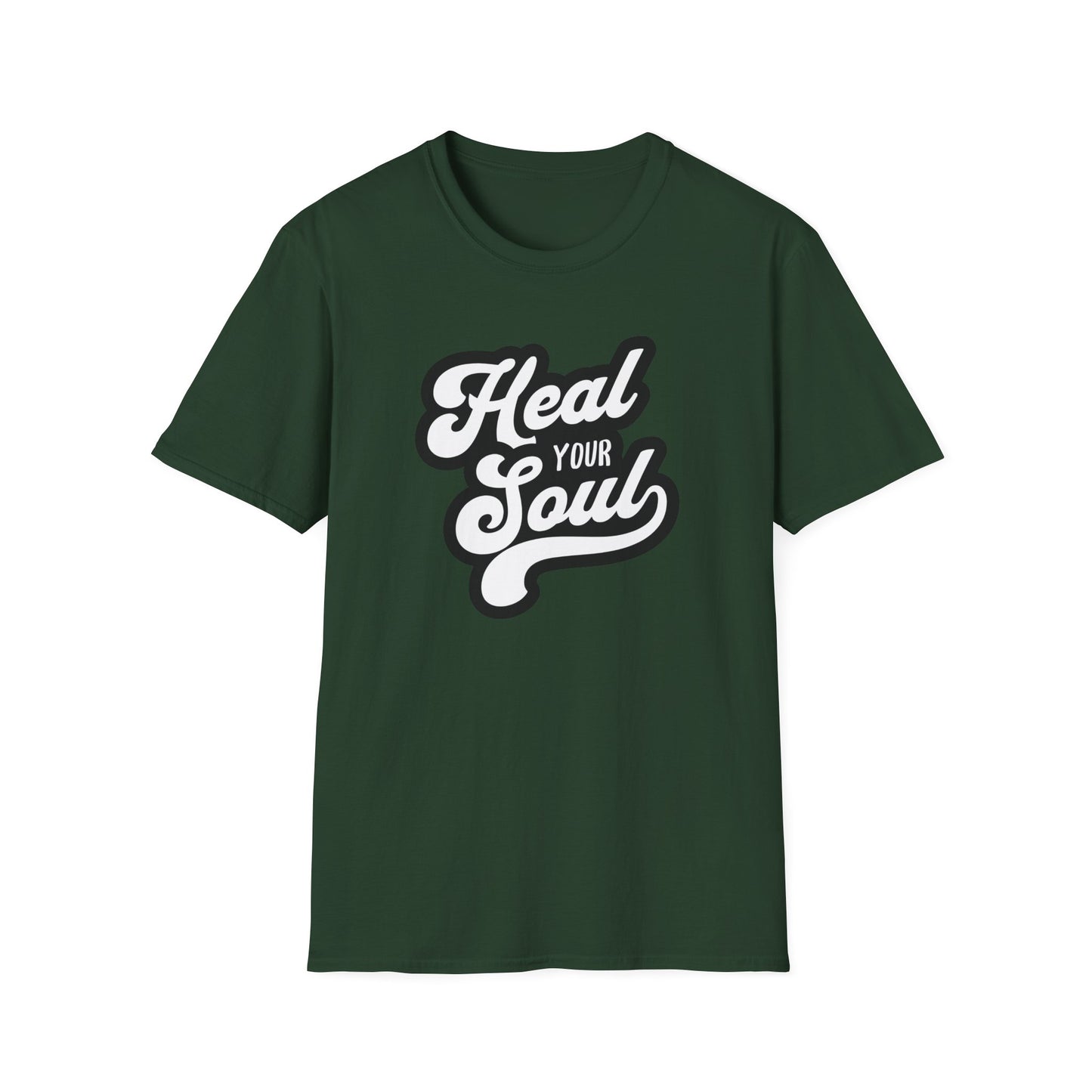 Heal Your Soul Unisex Softstyle T-Shirt, Motivational Tee, Gift for Soul Searchers, Relaxed Wear, Inspirational Apparel
