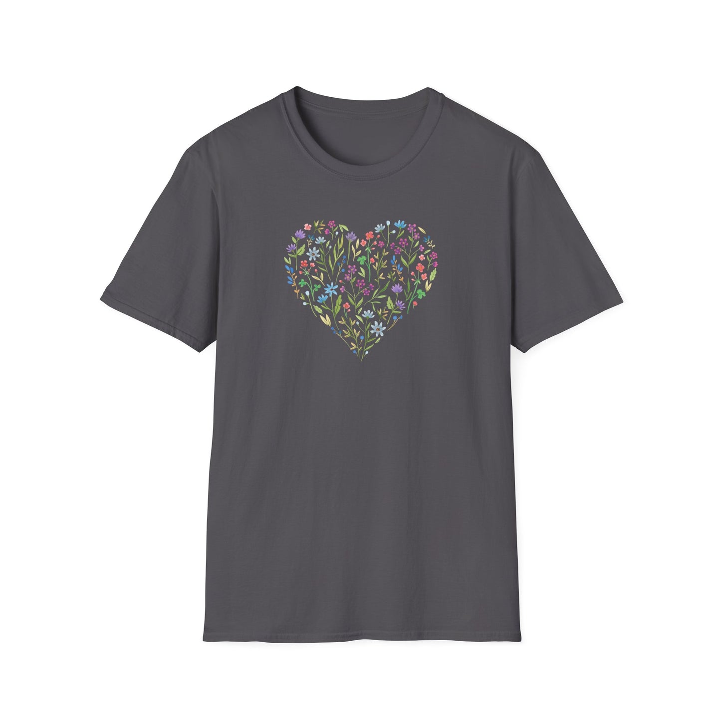 Wildflower Floral Love Heart T-Shirt
