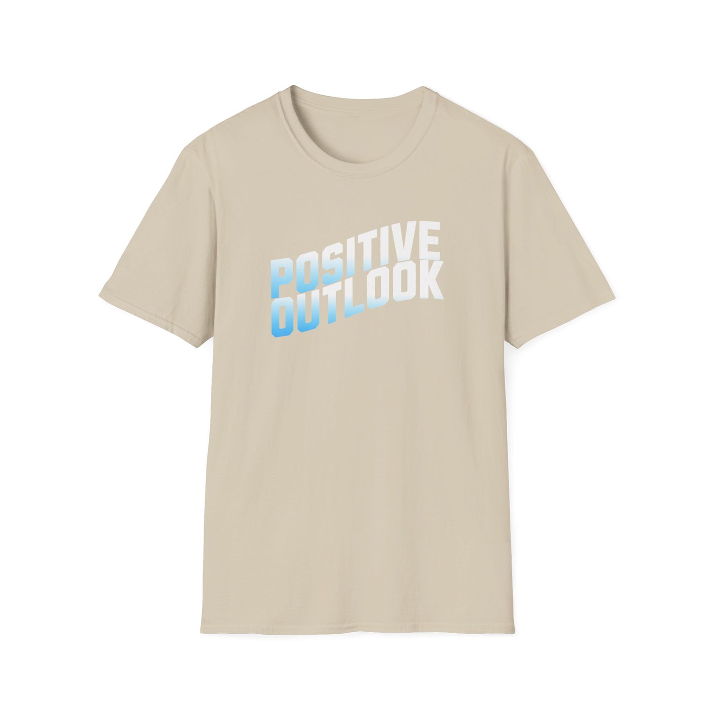 Positive Outlook Unisex Softstyle T-Shirt, Motivational Tee, Positive Vibes Shirt, Casual Wear, Gift for Friends, Wellness Apparel