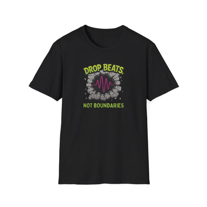 Drop Beats Unisex Softstyle T-Shirt - Music Lover Tee, Festival Wear, Graphic Shirt, Gift for DJs, Casual Style