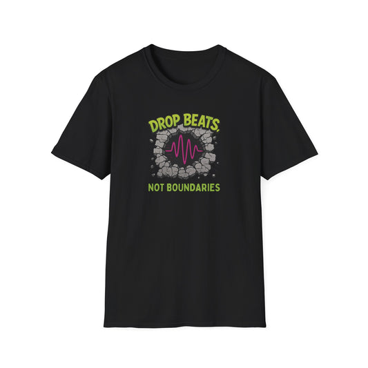 Drop Beats Unisex Softstyle T-Shirt - Music Lover Tee, Festival Wear, Graphic Shirt, Gift for DJs, Casual Style