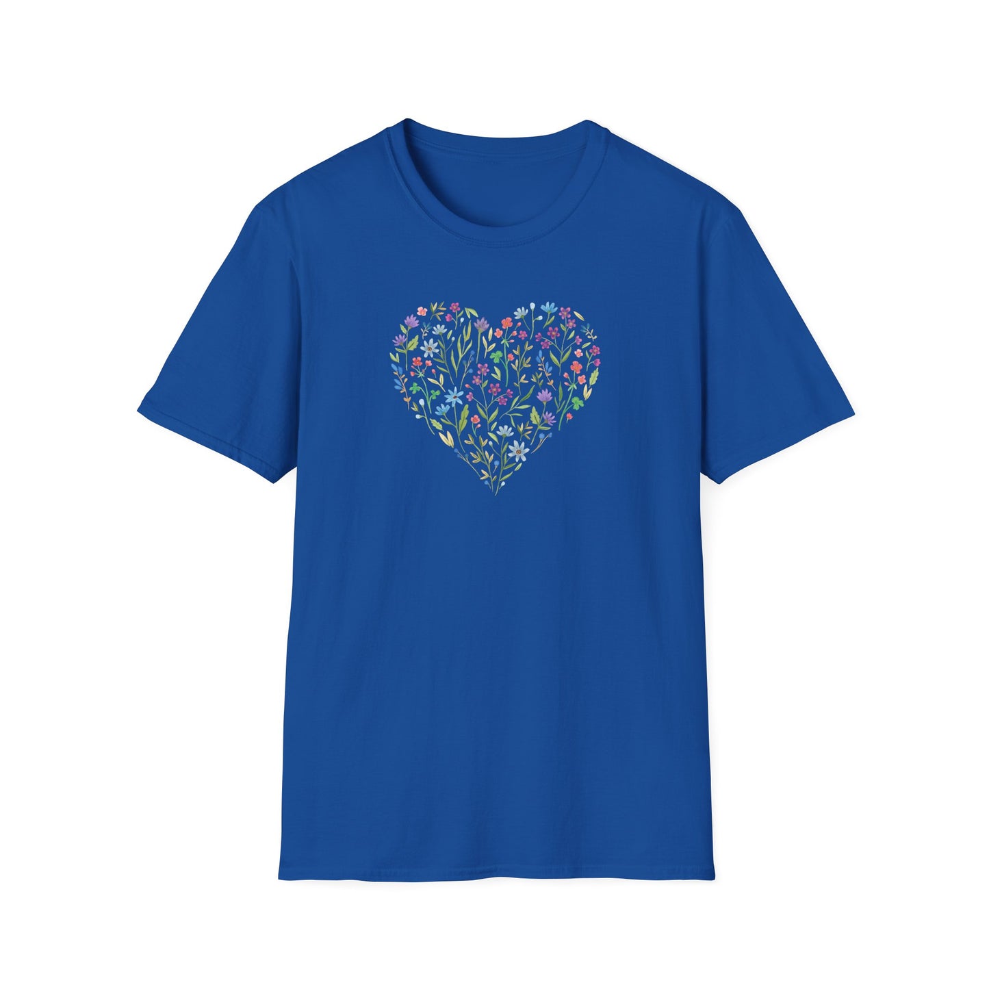 Wildflower Floral Love Heart T-Shirt
