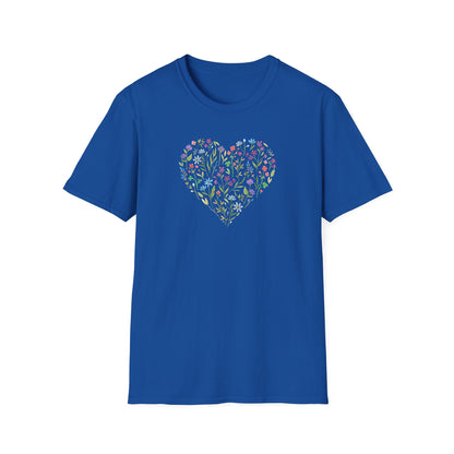 Wildflower Floral Love Heart T-Shirt