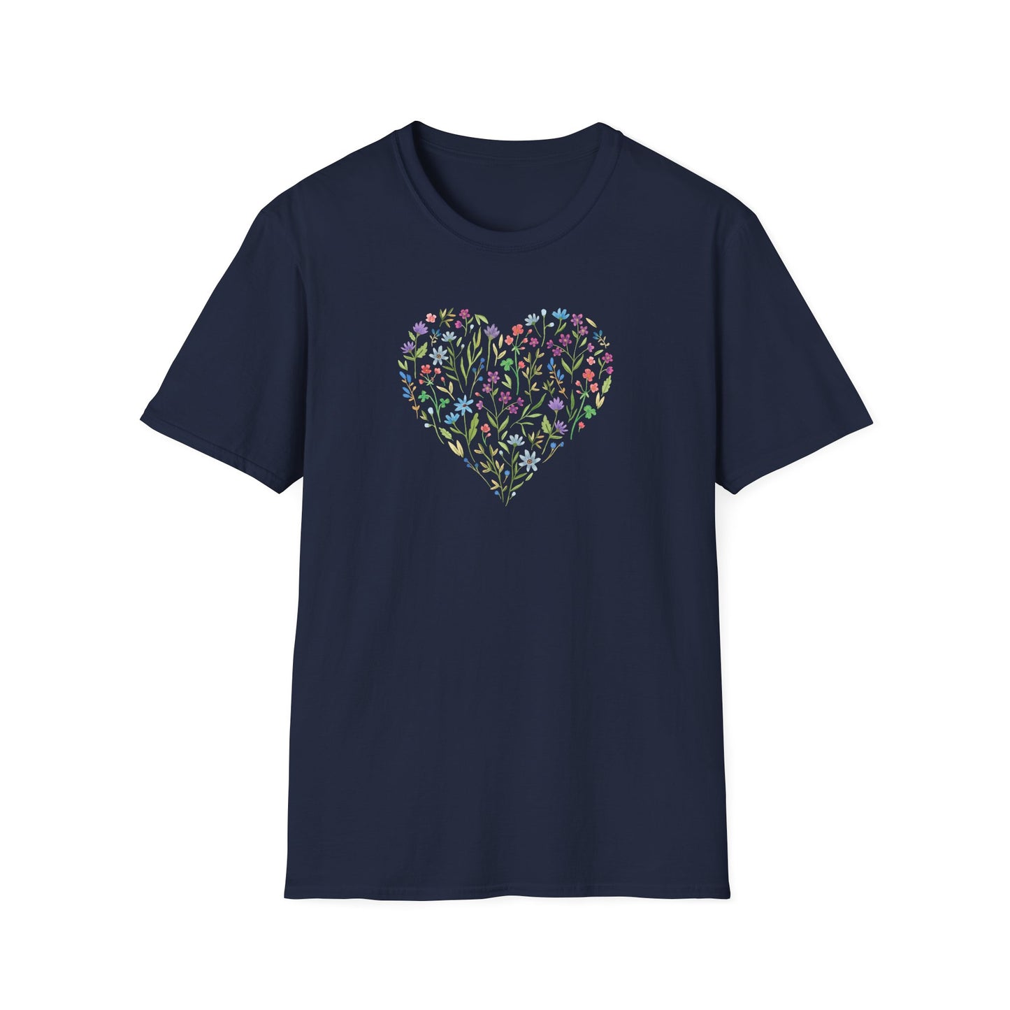 Wildflower Floral Love Heart T-Shirt