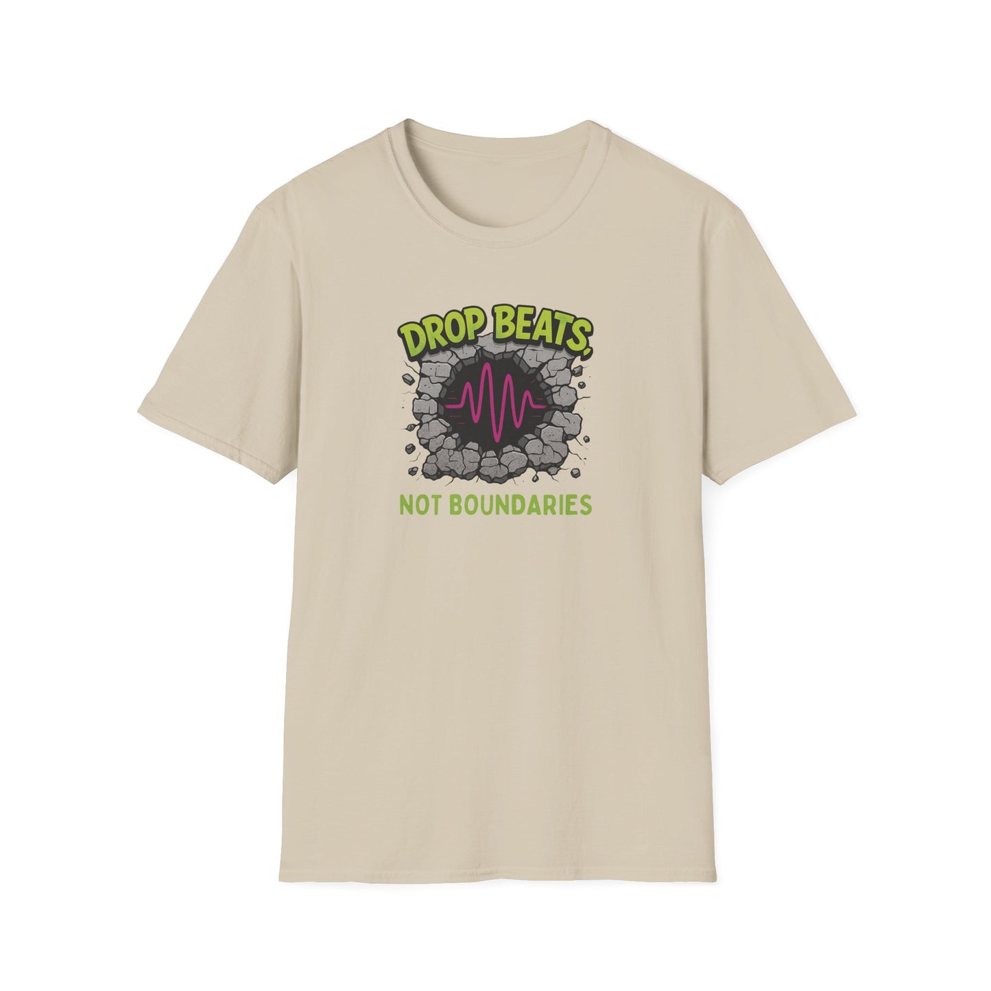 Drop Beats Unisex Softstyle T-Shirt - Music Lover Tee, Festival Wear, Graphic Shirt, Gift for DJs, Casual Style