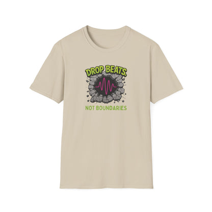 Drop Beats Unisex Softstyle T-Shirt - Music Lover Tee, Festival Wear, Graphic Shirt, Gift for DJs, Casual Style