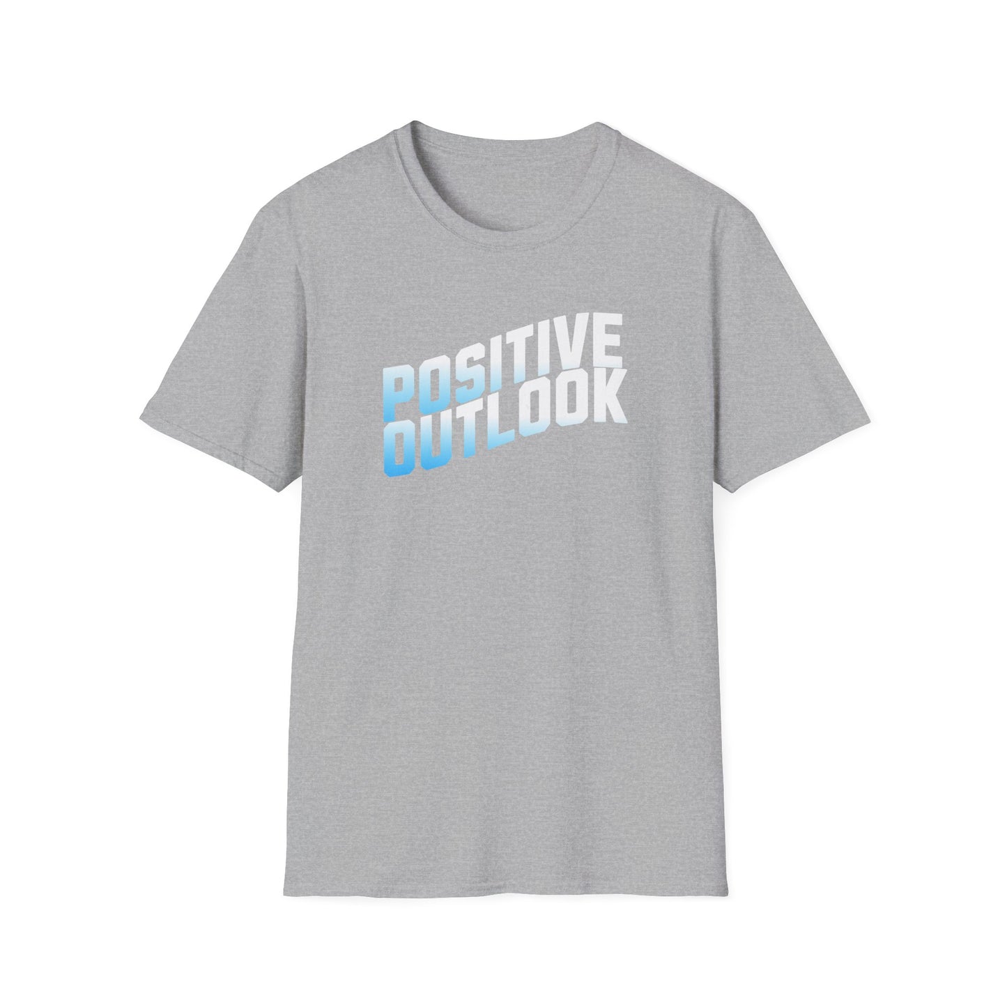 Positive Outlook Unisex Softstyle T-Shirt, Motivational Tee, Positive Vibes Shirt, Casual Wear, Gift for Friends, Wellness Apparel