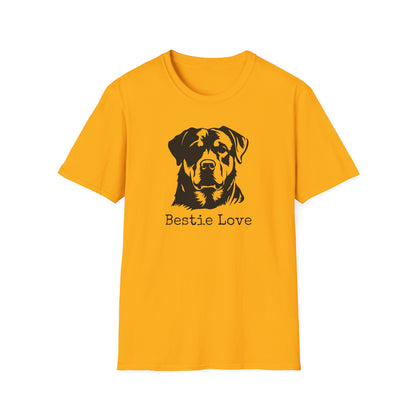 Rottweiler Bestie Love T-Shirt, Dog Lover Gift, Pet-Themed Apparel, Unisex Tee, Animal Lover Shirt, Casual Wear