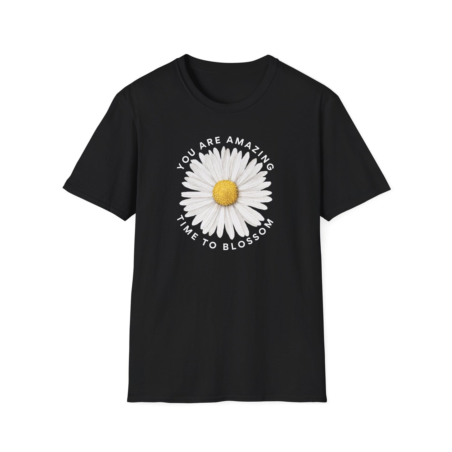 You Are Amazing Daisy T-Shirt | Unisex Softstyle Tee for Motivational Gifts, Spring Fashion, Self-Love and Affirmation Wear