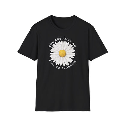 You Are Amazing Daisy T-Shirt | Unisex Softstyle Tee for Motivational Gifts, Spring Fashion, Self-Love and Affirmation Wear