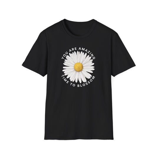 You Are Amazing Daisy T-Shirt | Unisex Softstyle Tee for Motivational Gifts, Spring Fashion, Self-Love and Affirmation Wear